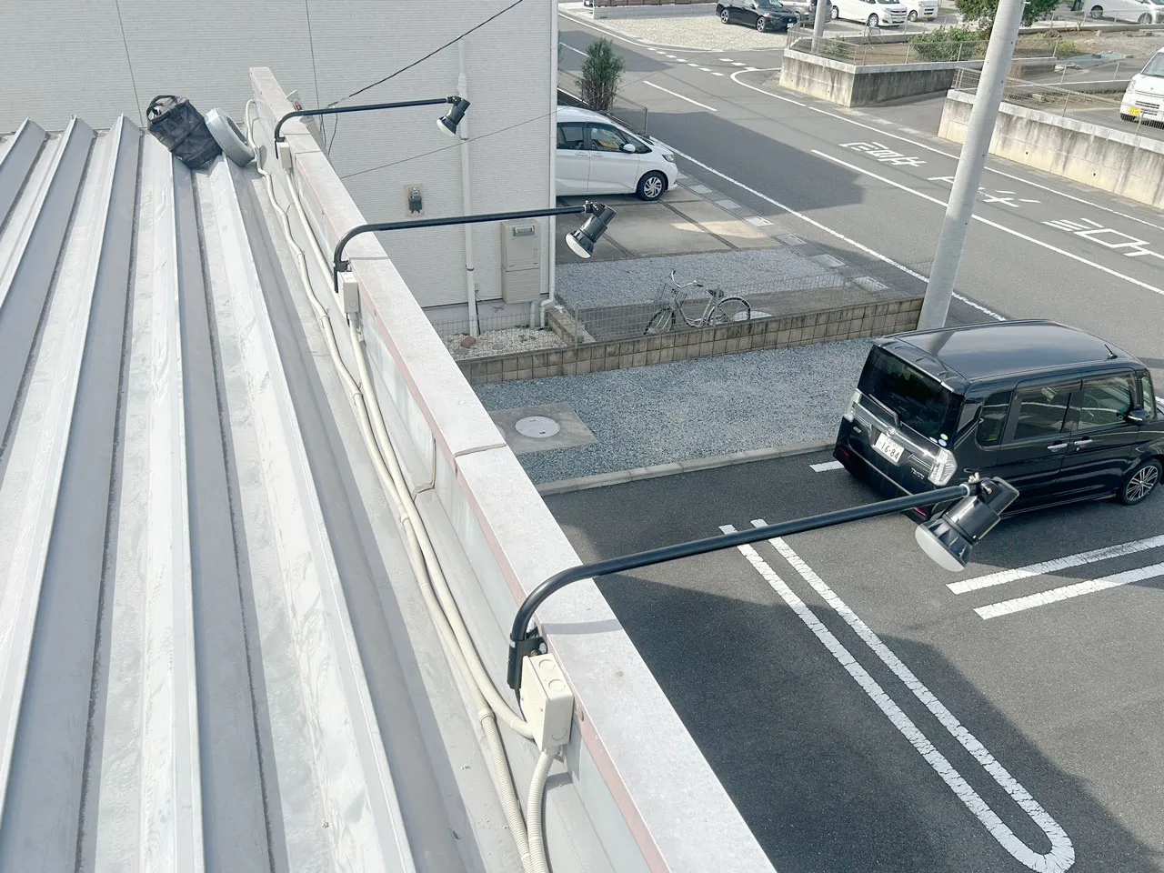 設置されたLEDスポットライト