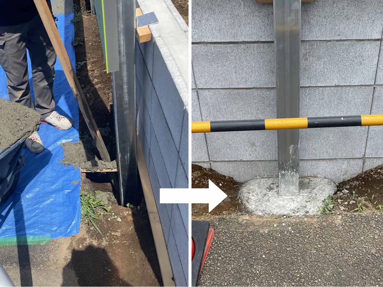 野立看板の支柱部分